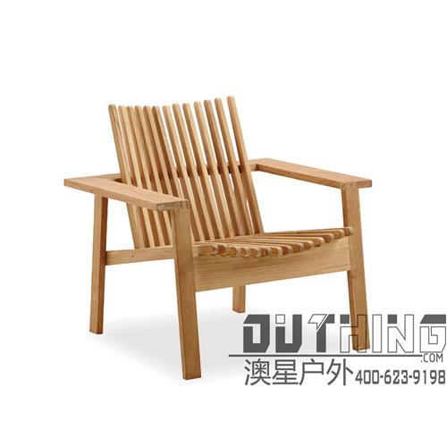 非洲菠萝格**竖条户外休闲椅 改款实木户外家具 双人沙发椅